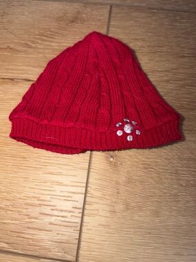 American Girl Scarlet and Snow Knit Hat Beanie